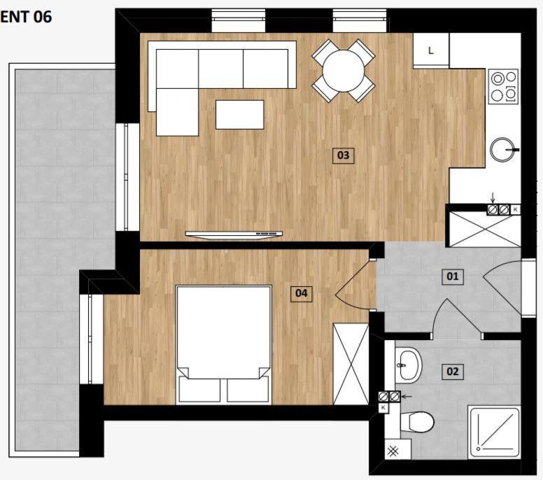 Apartament Baltic Residence ポビエロボ エクステリア 写真
